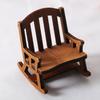 Mini Rocking Chair Retro Creative 1/12 Ratio Dollhouse Swing Rocking Chair for Scene Ornament