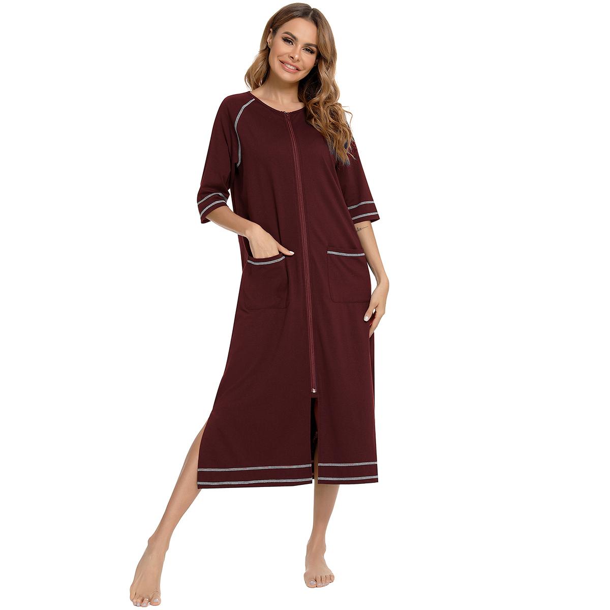 

Яркий олень женский халат для беременных на молнии с длинными рукавами 3/4 больничный халат для родов и родов ночные рубашки для кормления домашний халат шезлонг пижамы L бордовый