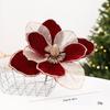 2026 New Christmas Flower Ornaments: Simulated Floral Decorations with Sequins for Christmas Tree and Scene Decor.
