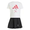 Adidas Dress Set Disney Climacool Sportswear Minnie Comfortable Simple Fashionable Short Sleeve Kids Dress Set Gray White JF3622