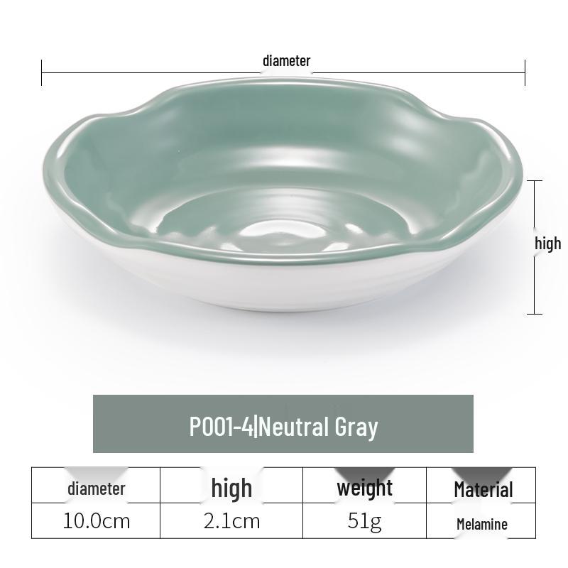 Imitation Porcelain Melamine Dipping and Snack Dish for Restaurants