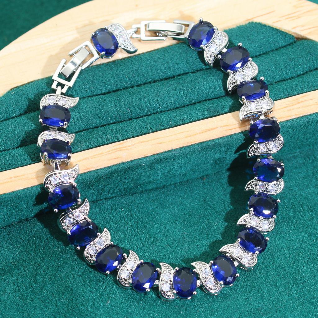 Jewelry, Zircon Bracelets Necklaces Earrings Ring Accessories Set