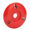 Wood Carving Disc 3 Teeth Red Curved Wood Carving Coffee Table Tea Table Angle Grinder Triangle