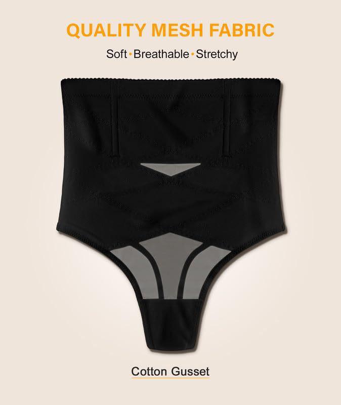 

Thin Style High Waist Plus Size Tummy Control & Butt Lifting Shaping Underwear for Women XL чёрный