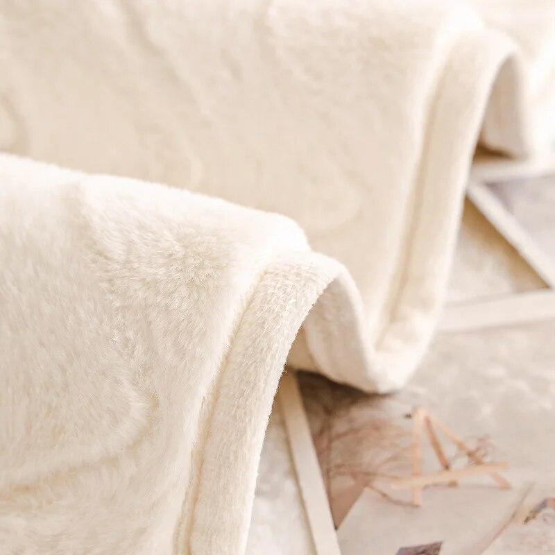 French Cream Style Sofa Cushion Autumn and Winter Plush Anti Slip Sofa Cover