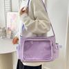 Nylon Transparent Bags Zipper Bag Shoulder Bag Creative Solid Color Itabag  Women