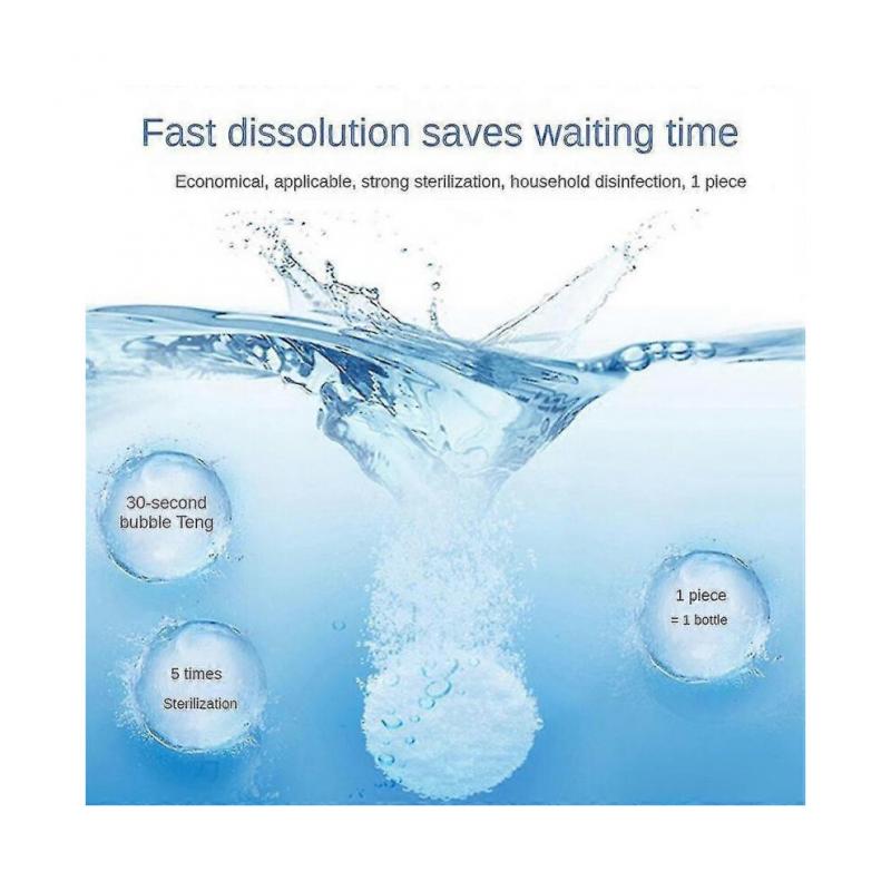 200pcs Food Grade Chlorine Dioxide Effervescent Tablet Clo2 Anti-bacterial Disinfection Chemical Tab