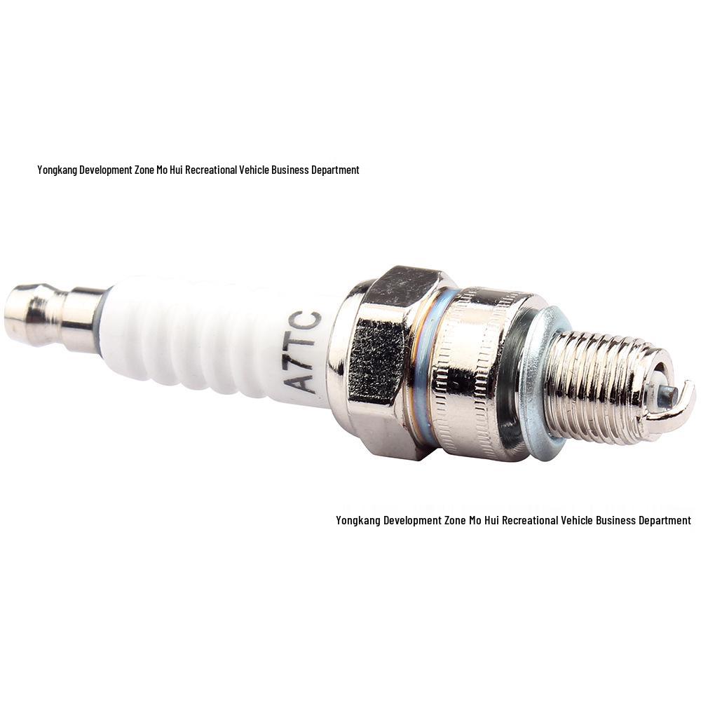 White A7TC Spark Plug for Off-road Motorcycle, ATV, Four-wheel Beach Buggy Parts GY6 50-110/150CC