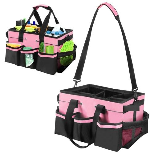 Clyfanesy Cleaning Supplies Storage Bag, Work Bag, Multi-functional Pockets, Waterproof Cleaning Tote Bag, 2-Way, Compact Design, Shoulder Strap, Remo