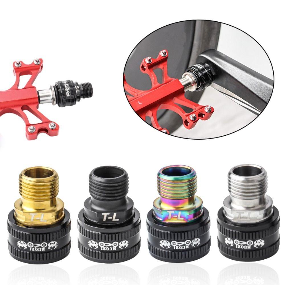 1 Pair Titanium Zinc Zinc Alloy Pedal Extender 23MM Bicycle Pedal Extension Bolts Road Bicycle