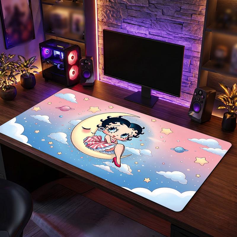 Big Mouse PadBetty Boop Extended Soft Desk Mat Gaming Office Computer Table Decor Mat
