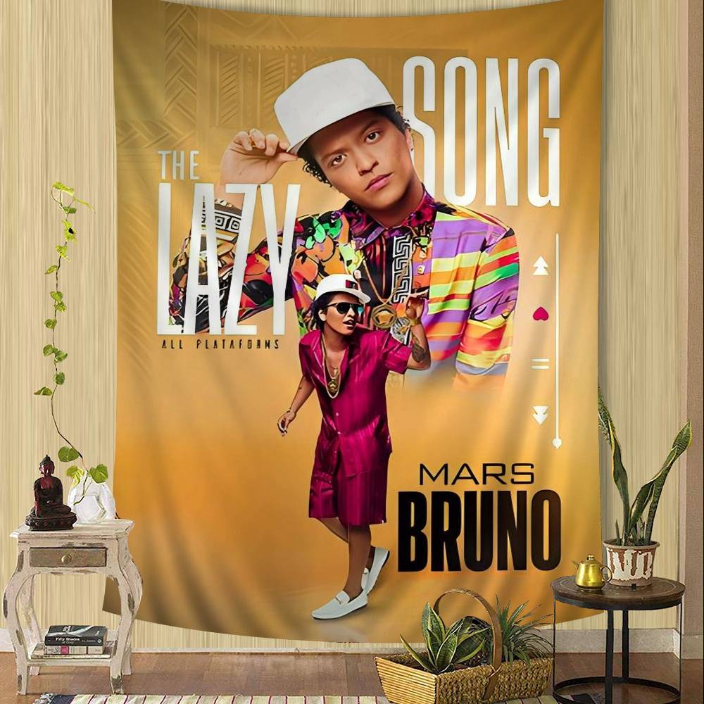 Bbruno Mars Singer Printed Large Wall Tapestry Hanging Tarot Hippie Wall Rugs Dorm Art Home Decor