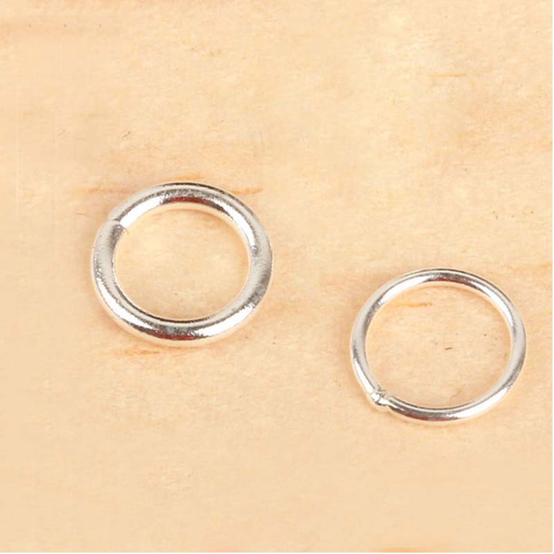 10pcs Close Ring Real Pure Solid 925 Sterling Silver Sealed Closed Jump Rings Split Ring Key Chain Jewelry Making Findings