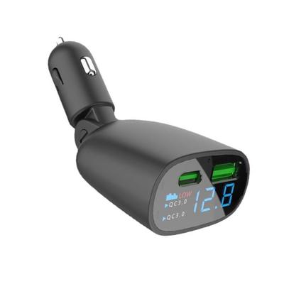 DC 12V-24V Autoladegerät 2 in 1 Schnelllade-Autoladegerät PD18W QC3.0 Typ-C USB-Anschlüsse Autoladegerät-Adapter