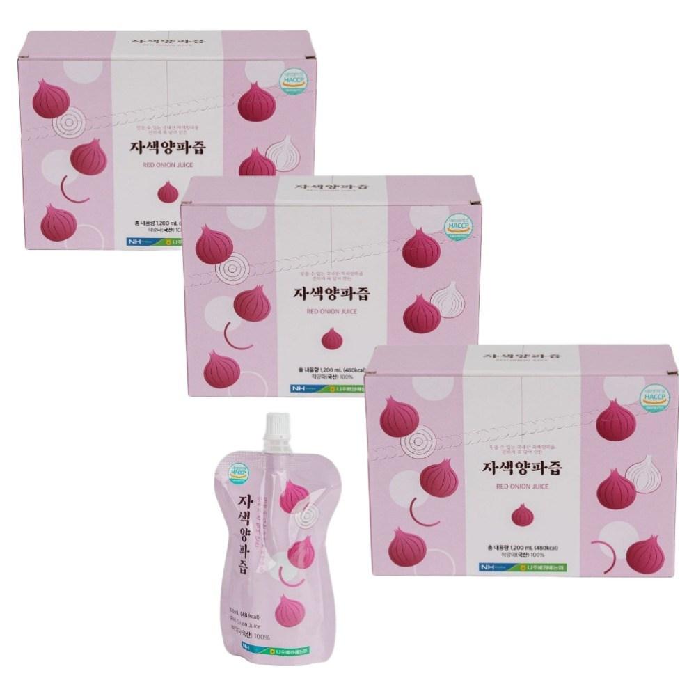 Naju Pear Horticultural Cooperative Purple Onion Juice Grown in Red Soil Fields 10p 3 pcs 1.2L