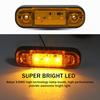 LED Side Marker Lights 3-LED Track Position Lamp 24V Waterproof Universal Yellow Pack of 6