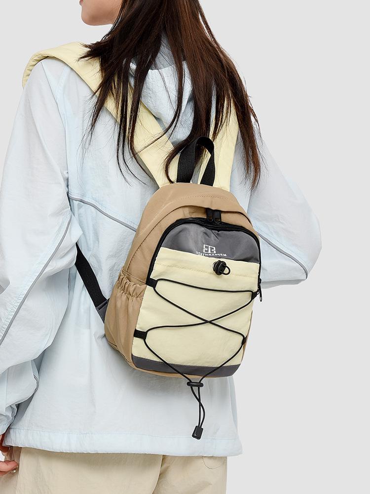 2025 Color-block Outdoor Backpack: Versatile, Lightweight Drawstring Bag for Commuting, School, Mountaineering