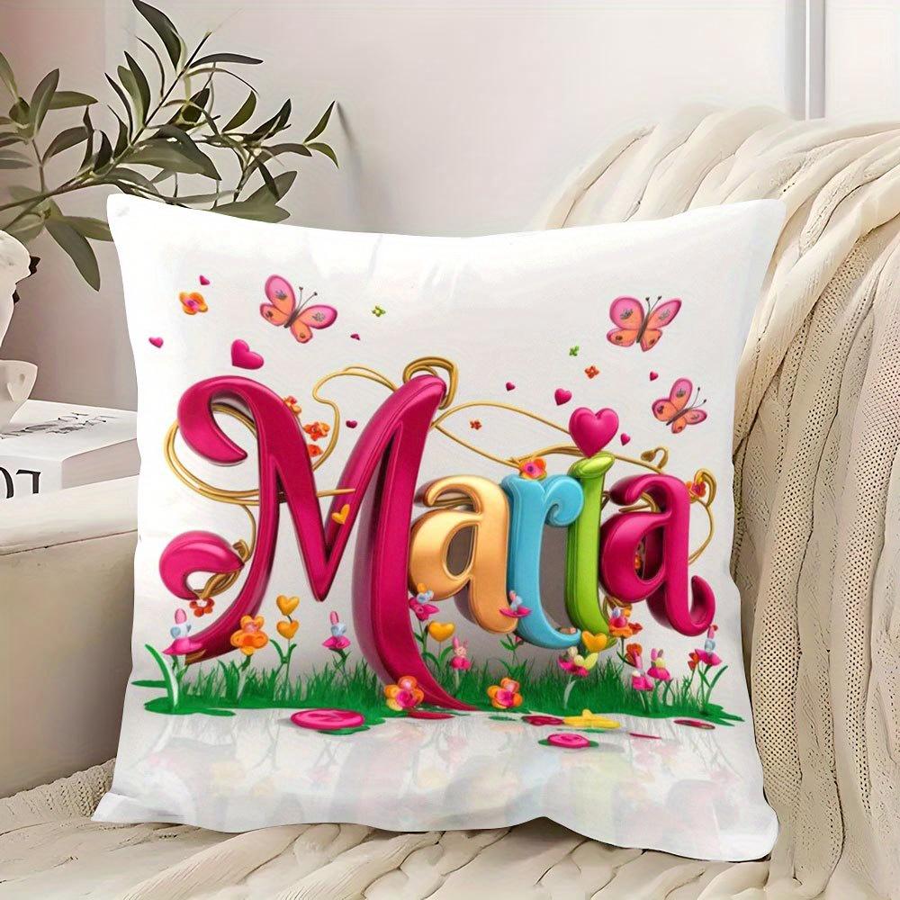 Folk Art Bird Floral Cushion Cover 2D Flat Printed Peach Skin Decorative Pillowcase For Living Room Sofa Home Decor 45X45Cm