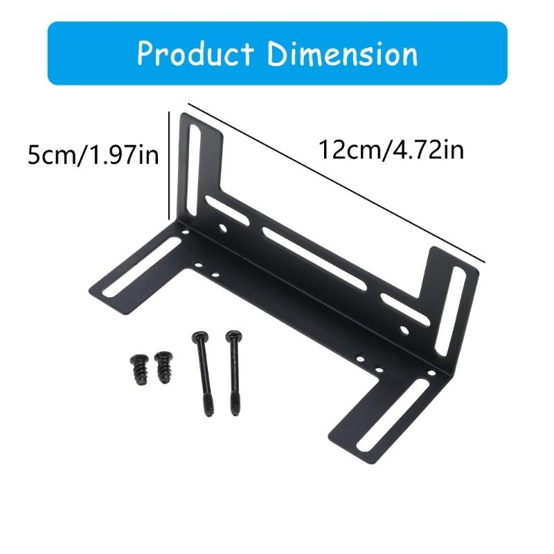 PC Water Cooling Radiators Bracket, 120mm Fan Mount Metal Stand for Pump Tanks Reservoir, Black