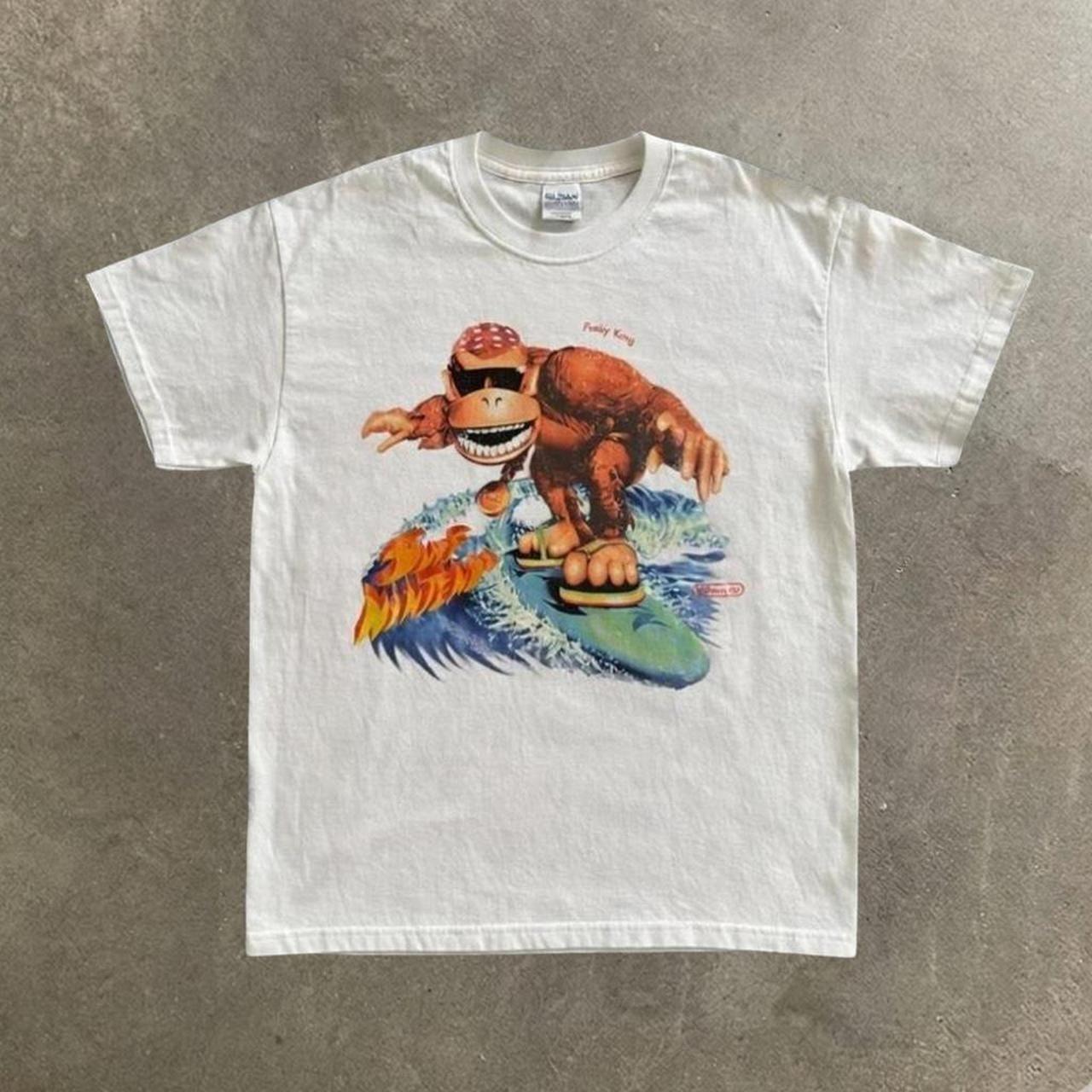 Surf monkey graphic with funny tshirt, vintage funny tshirt Unisex T-Shirt M