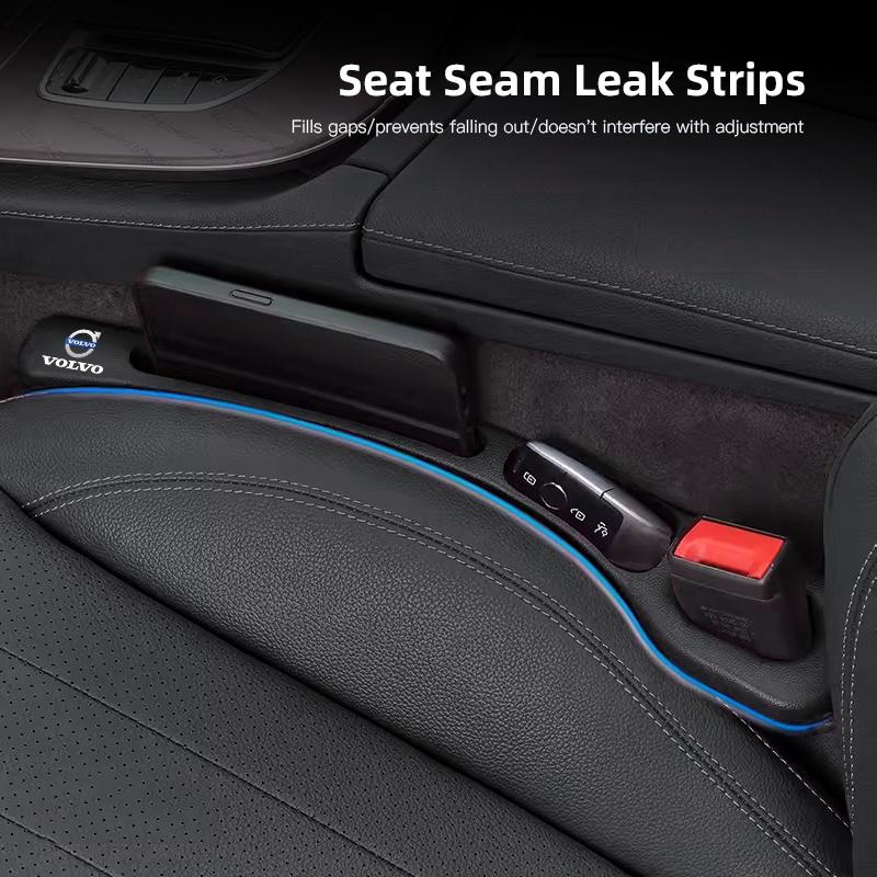 2Pcs Car Seat Gap Filling Strip Leather Soft Leak Proof For Volvo V60 V40 XC90 S60 C30 V50 V70 S90 AWD Car Interior Accessories