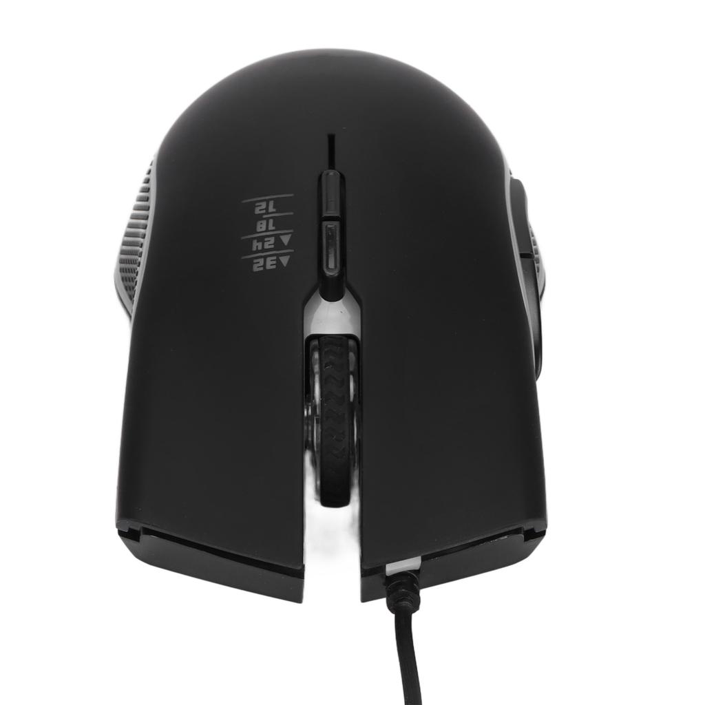 Wired Mouse 4 Color Backlight Gaming Chip USB Mice Ergonomic 7 Buttons Computer Supplies for Win XPBlack