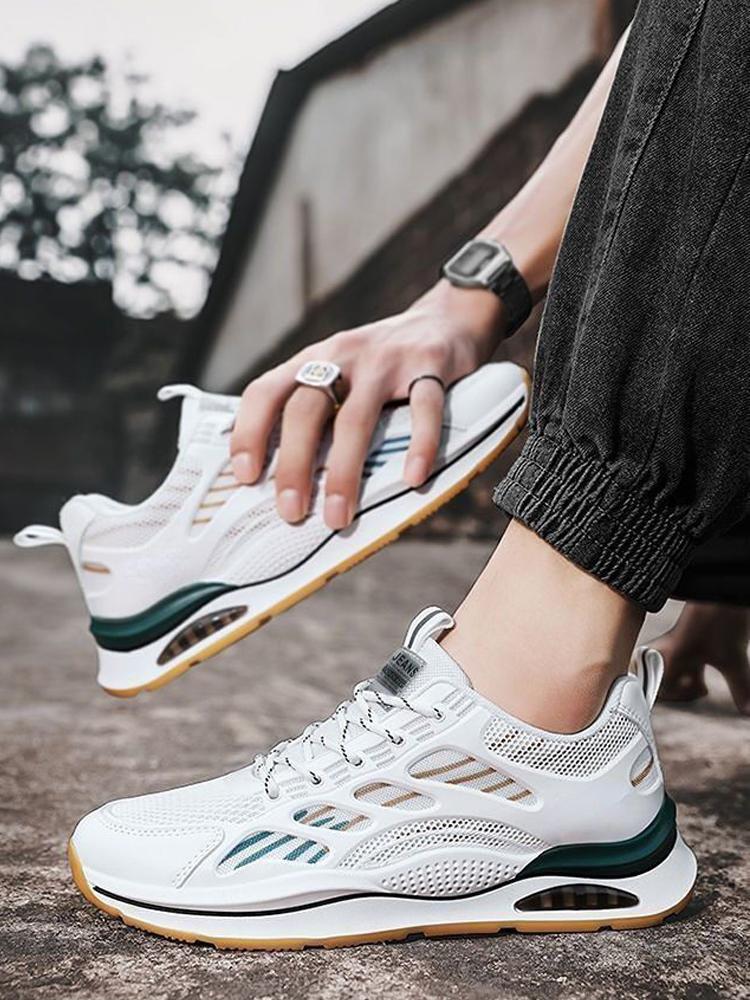 Módní pánské tenisky Síťované ležérní boty Šněrovací pánské boty Lehké vulkanizované boty Vycházkové tenisky Zapatillas Hombre