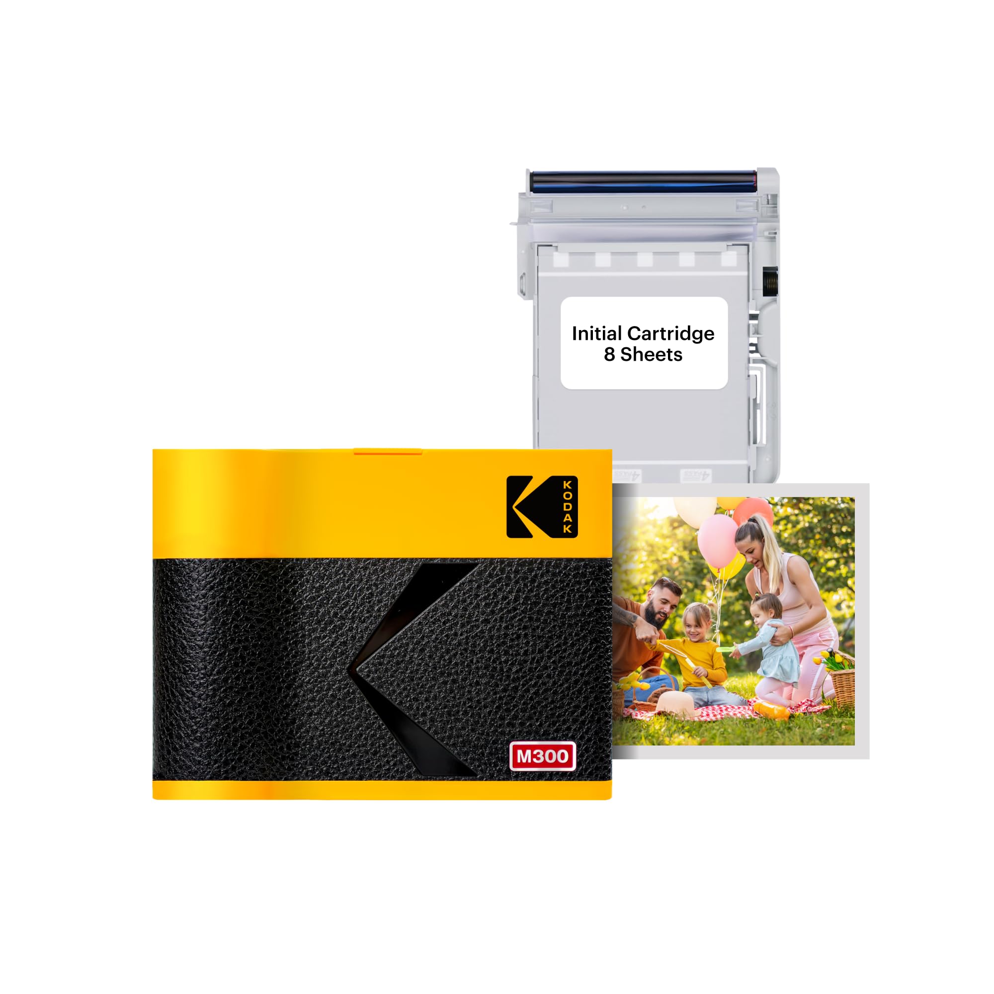 

KODAK Mini 3 ERA 4PASS Portable Photo Printer 8 sheets (7,6x7,6cm) (Printer + included, Yellow) жовтий