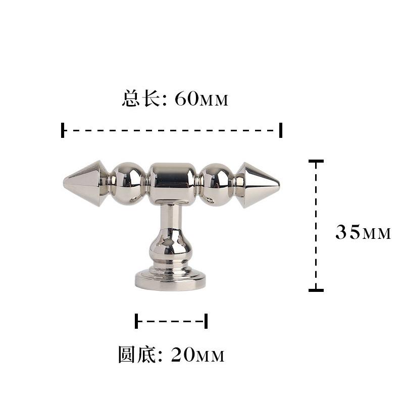 Polished Chrome Beaded Cabinet Pulls Knobs Retro Spear Tip Drawer Handles Vintage Ball Bead Wardrobe Cupboard Door Pull Home