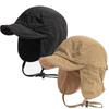 Windproof Velvet Pilot Hat Solid Color Winter Cap Japanese Bomber Hat  Outdoor