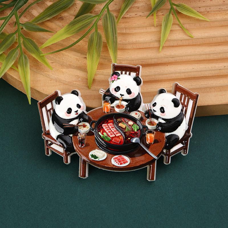 Sichuan Chongqing Chengdu Souvenir Panda & Hot Pot Refrigerator Magnets for Foreigners