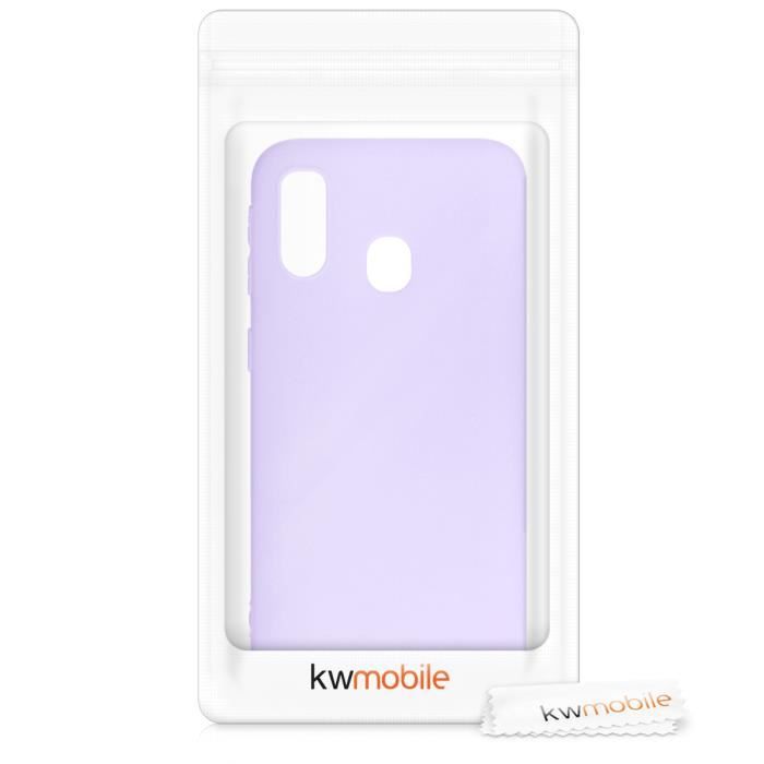 Coque de téléphone - kwmobile - Samsung Galaxy A40 - Silicone lavande - Protection intégrale - Souple