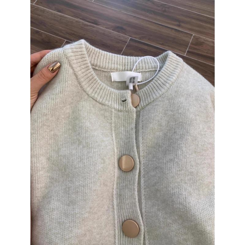 Premium sense fashionable knitted cardigan women's spring, autumn and winter stacked wear casual loose bottoming sweater soft waxy top coat