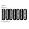 7Pcs Matte Gloosy Black Front Grille Mesh Inserts Trim Car Sticker Grille Cover Guard for Jeep Wrangler JK 2007-2017 Car Styling