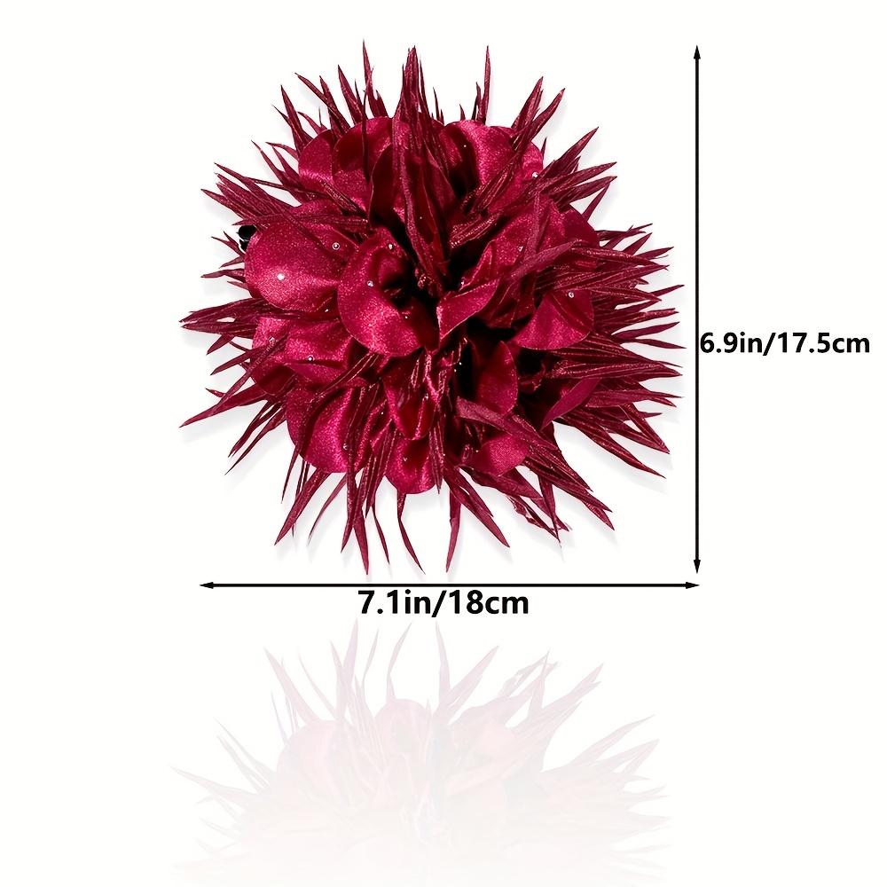 1pc New Simulation Hydrangea Large Acrylic Hair Claw Clip, Women'S Fashion Bohemian Style Hydrangea Flower Bun Hair Clip, Shark Clip