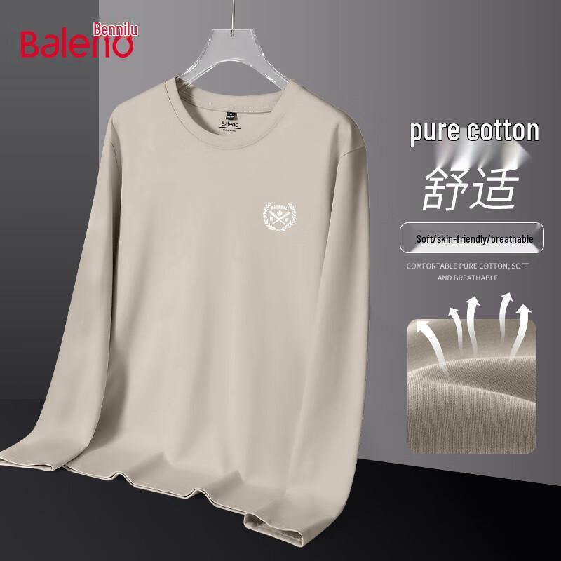 Baleno Men's Cotton Long Sleeve Crew Neck T-Shirt