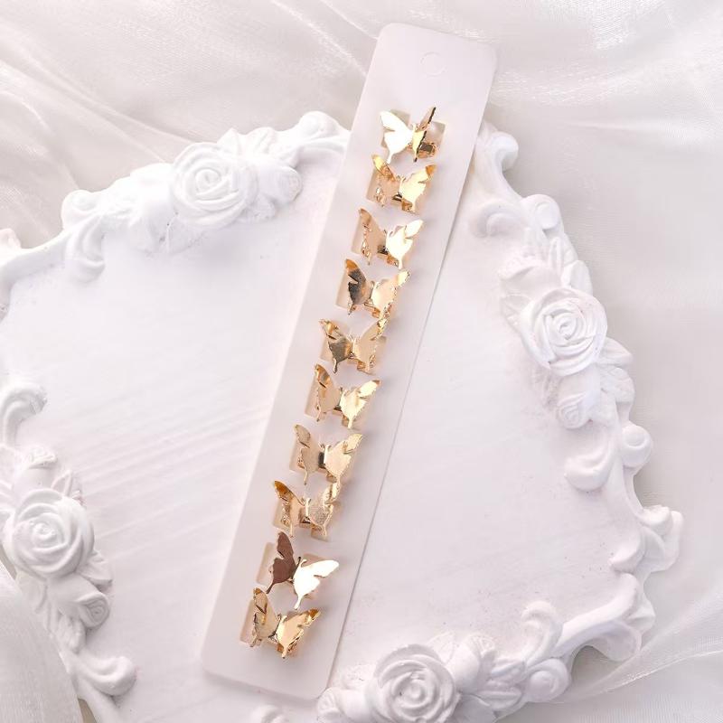 10 Stück Damen Kopfschmuck DIY Zubehör Mode Damen Goldener Stern Haarspange Hochzeitsgeschenk Haarzopfwerkzeuge