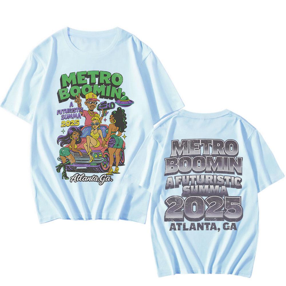 Metro Boomin A FUTURISTIC SUMMA COVER TEE Kurzarm Baumwolle Herren T-Shirt Unisex Streetwear Locker Weich Herren T-Shirt Grunge HipHop