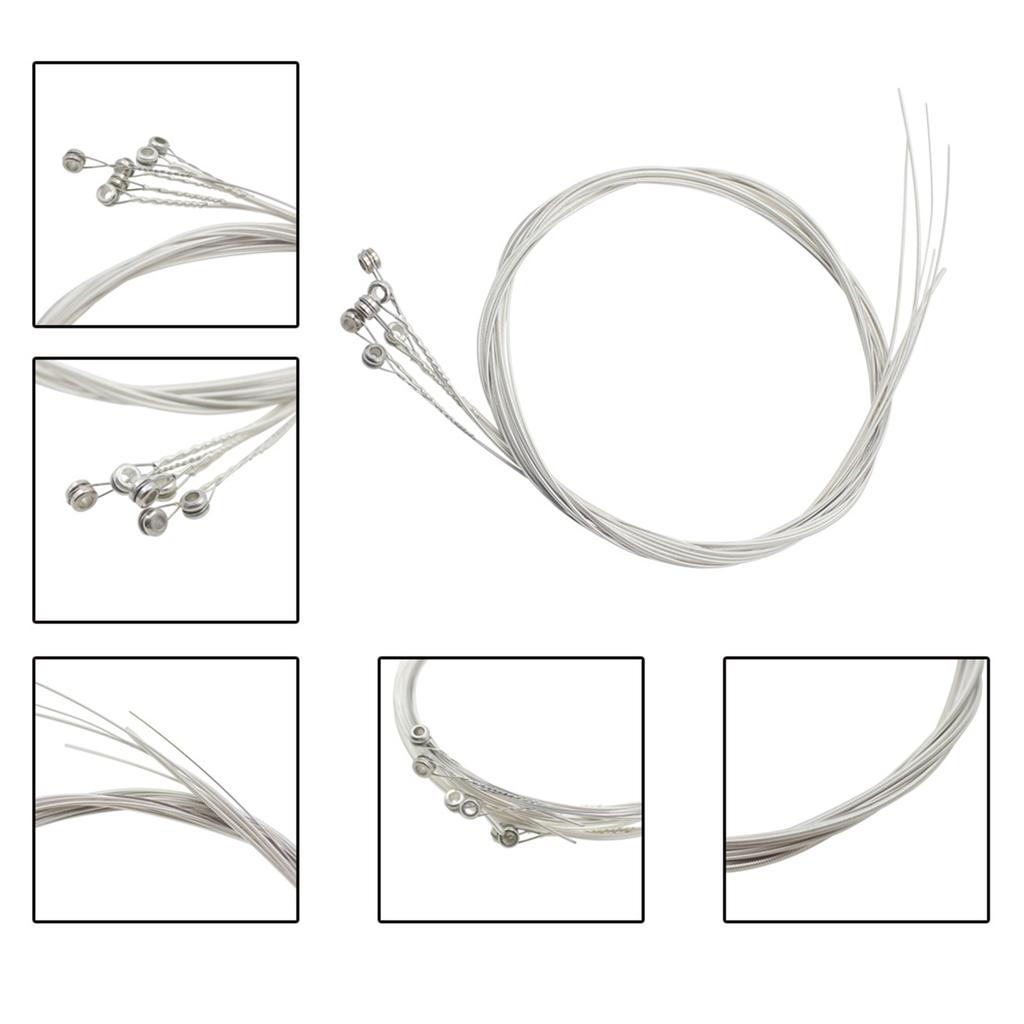 Stainless Steel Silver Plated Copper Alloy Wound 1st 6th (.010 .047) 6pcs Acoustic Guitar Strings String Set