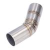Motorcycle Exhaust Middle Link Pipe Connector Stainless Steel Replacement for Ninja ZX6R 2008‑2021