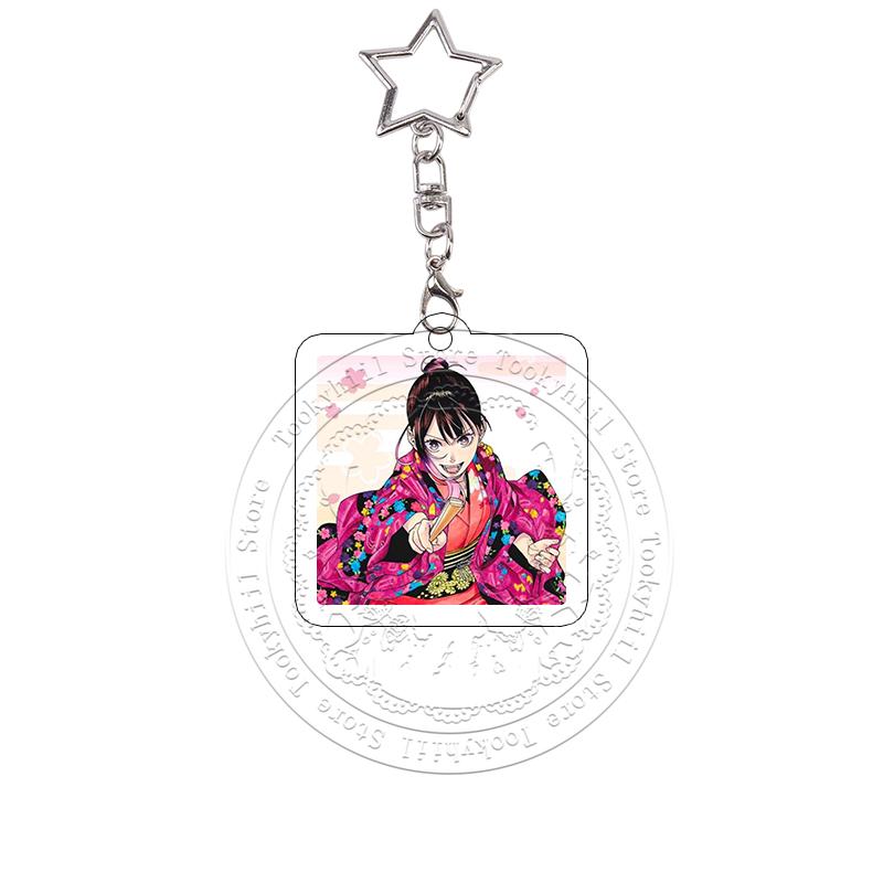 Anime Cartoon Akane-banashi Acrylic Keychain Bag Decoration Diy Cosplay Props Art Comic Cover Keyring Pendant Birthday Gift