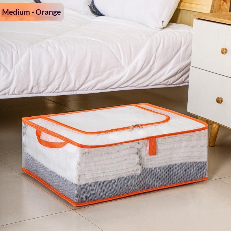 Versatile Large Capacity Zipper Storage Bag for Quilts and Blankets in Home Settings M