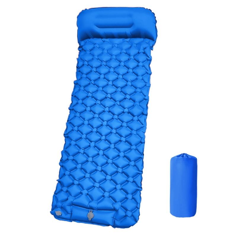 Folding Camping Sleepings Mat Inflatable Backpacking Sleepings Pad with Pillow Lightweight Watertight Camp Sleepings Pad