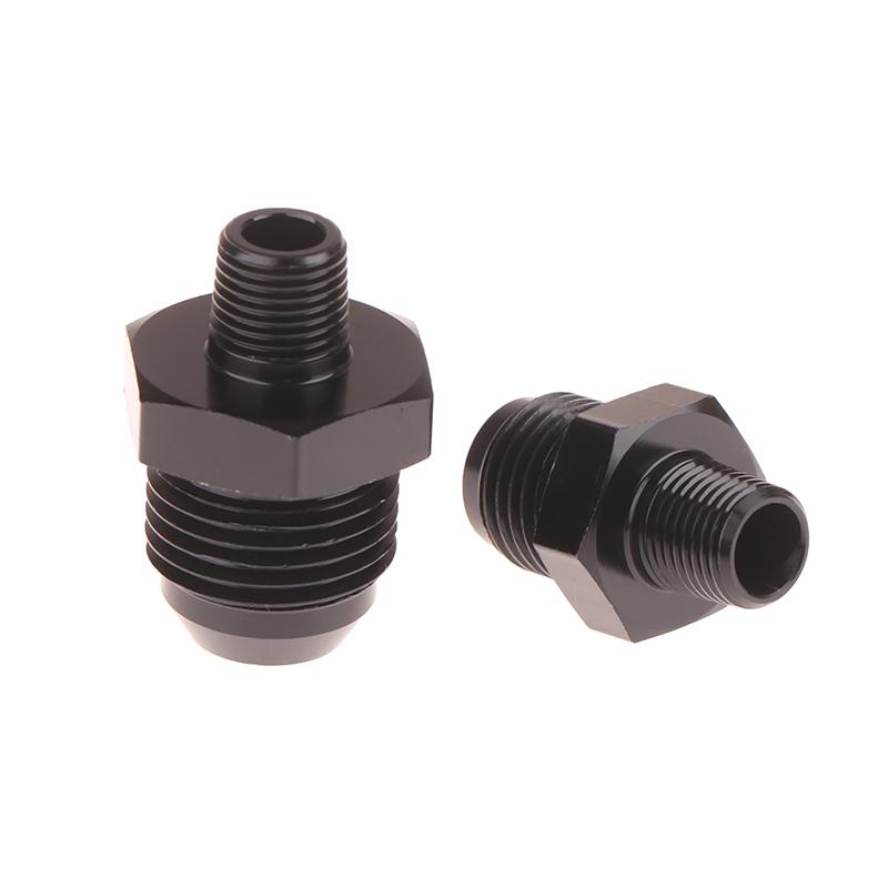 Hliníkový rovný An6 An8 s 1/8" NPT gauge portem, adaptér s vnějším závitem a rozšířenou spojkou, tvarovka An