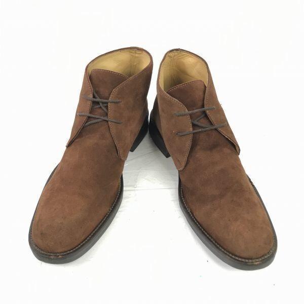 GIANCARLO MORELLI Premium Suede Leather Mackay Construction Chukka Boots [43 / 27.528.0 / Brown](USED)