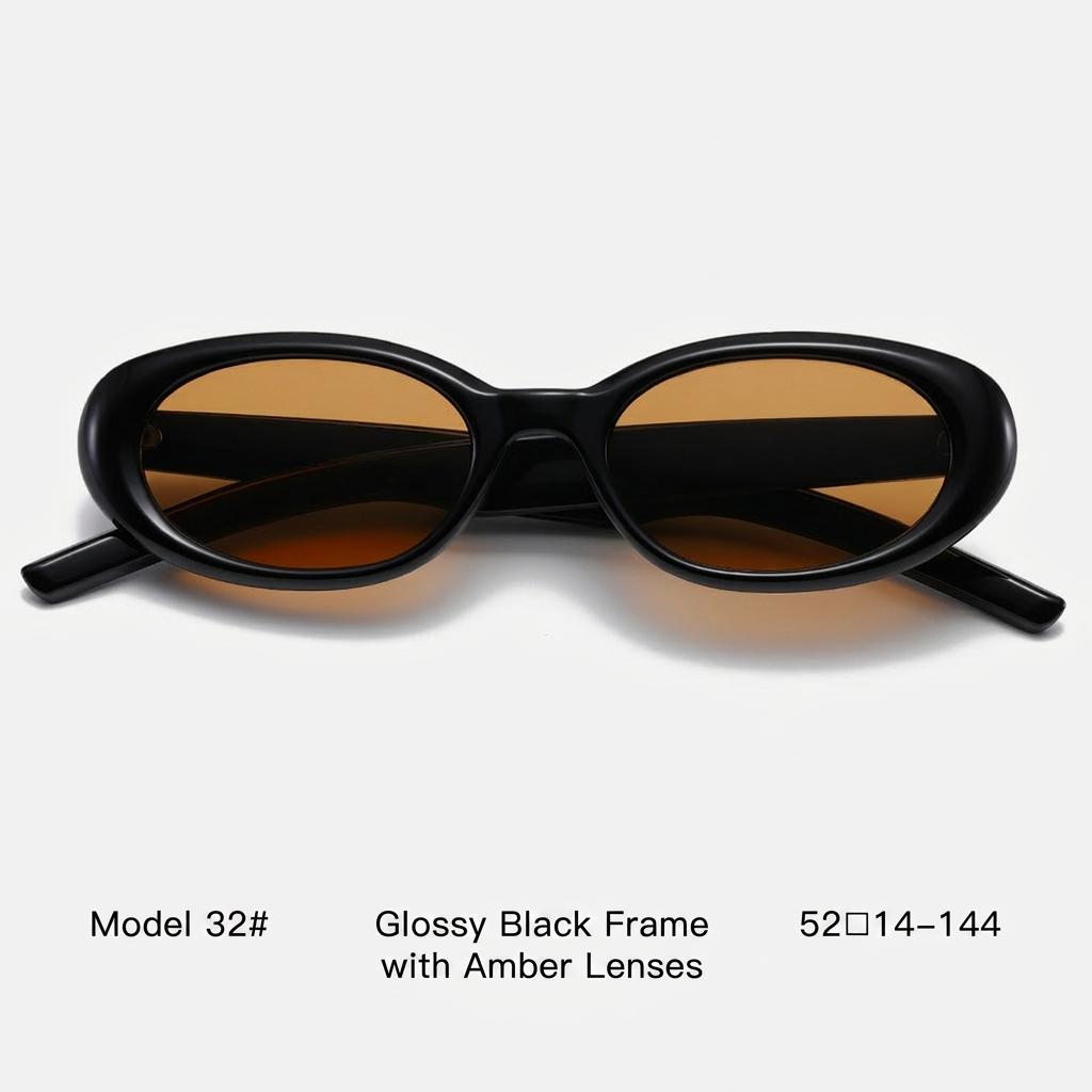 Retro Oval Small Frame Sunglasses UV400 Sun Protection Fashion Shades for Women Men Outdoor Driving Daily Wear