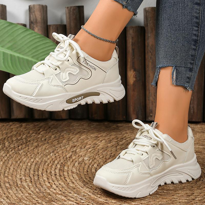 Fashion Breathable Mesh Sneakers Women Thick Soft Sole Non Slip Casual Shoes Woman Summer Autumn Comfort Light Platform Walking Shoes
