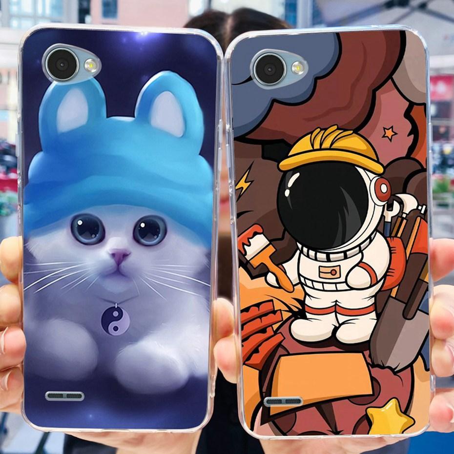 For LG Q6 Q6a Q6+ M700 X600K X600L X600S Cute Flower Cat Painted Phone Case For LG Q6 Plus Q 6 Alpha Soft Silicone TPU Cases