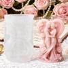 Candle Mould For Wedding Decorations Featuring 3D Loving Couple Figure In Food Grade Silicone