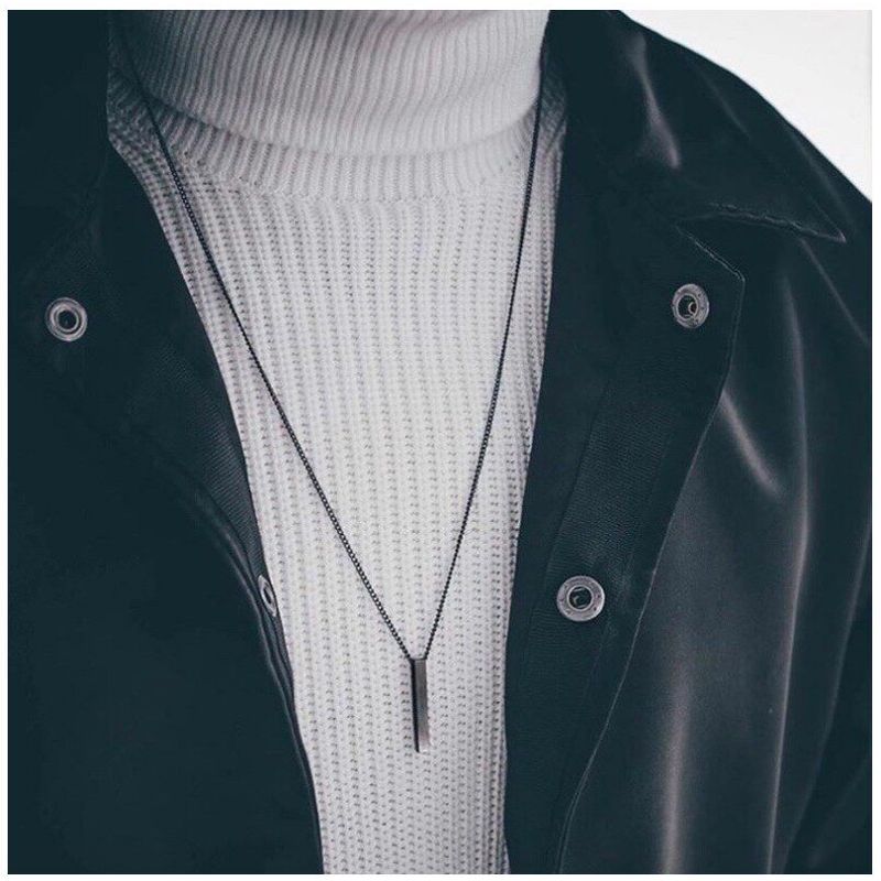 Fashion Simple Necklace Cold Wind Elegant Hip Hop Geometric Pendant Long Necklace